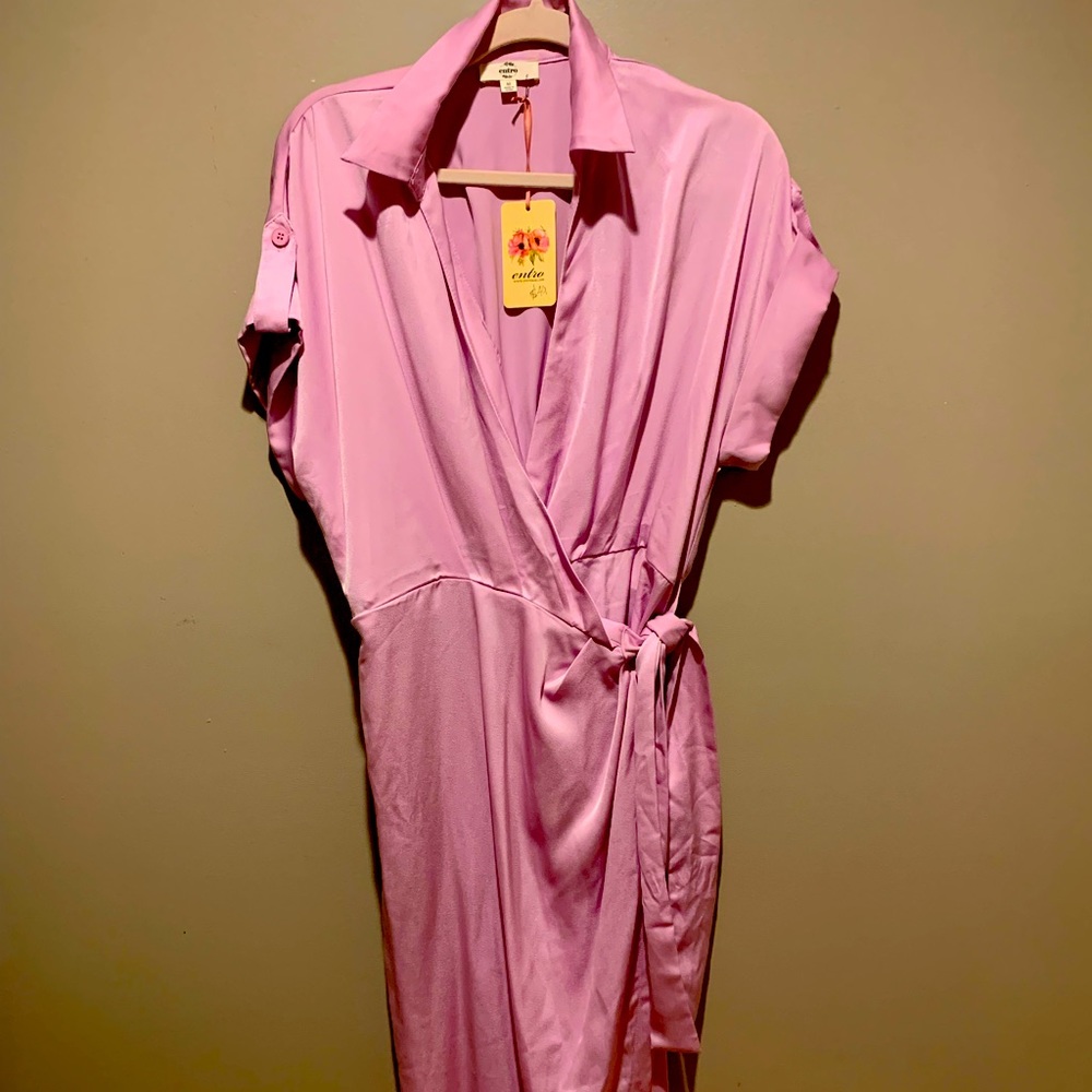Rich orchid wrap dress